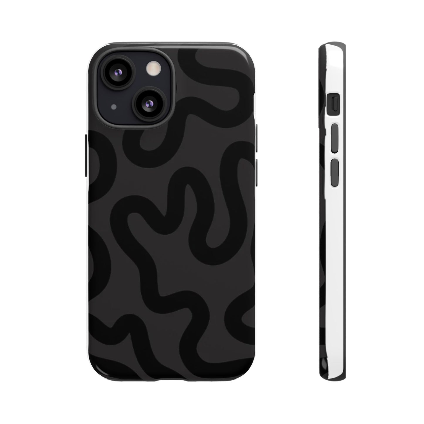 Swirl Lines Abstract Phone Case (Grey)