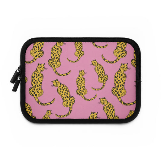 Leopard Animal Laptop Sleeve (Pink)