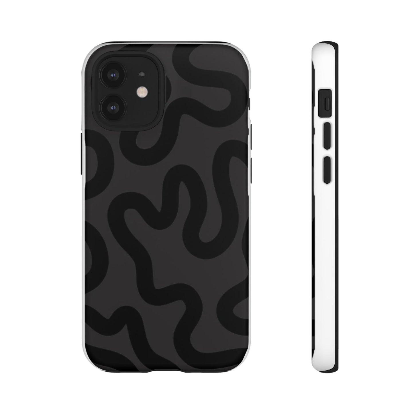 Swirl Lines Abstract Phone Case (Grey)