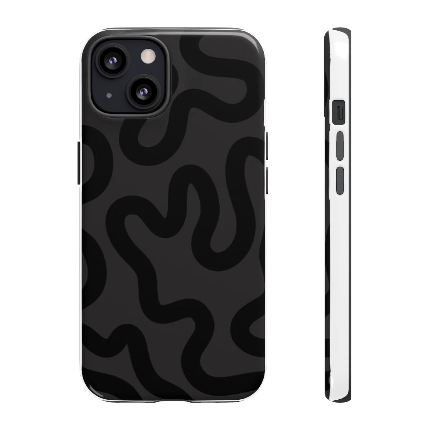 Swirl Lines Abstract Phone Case (Grey)