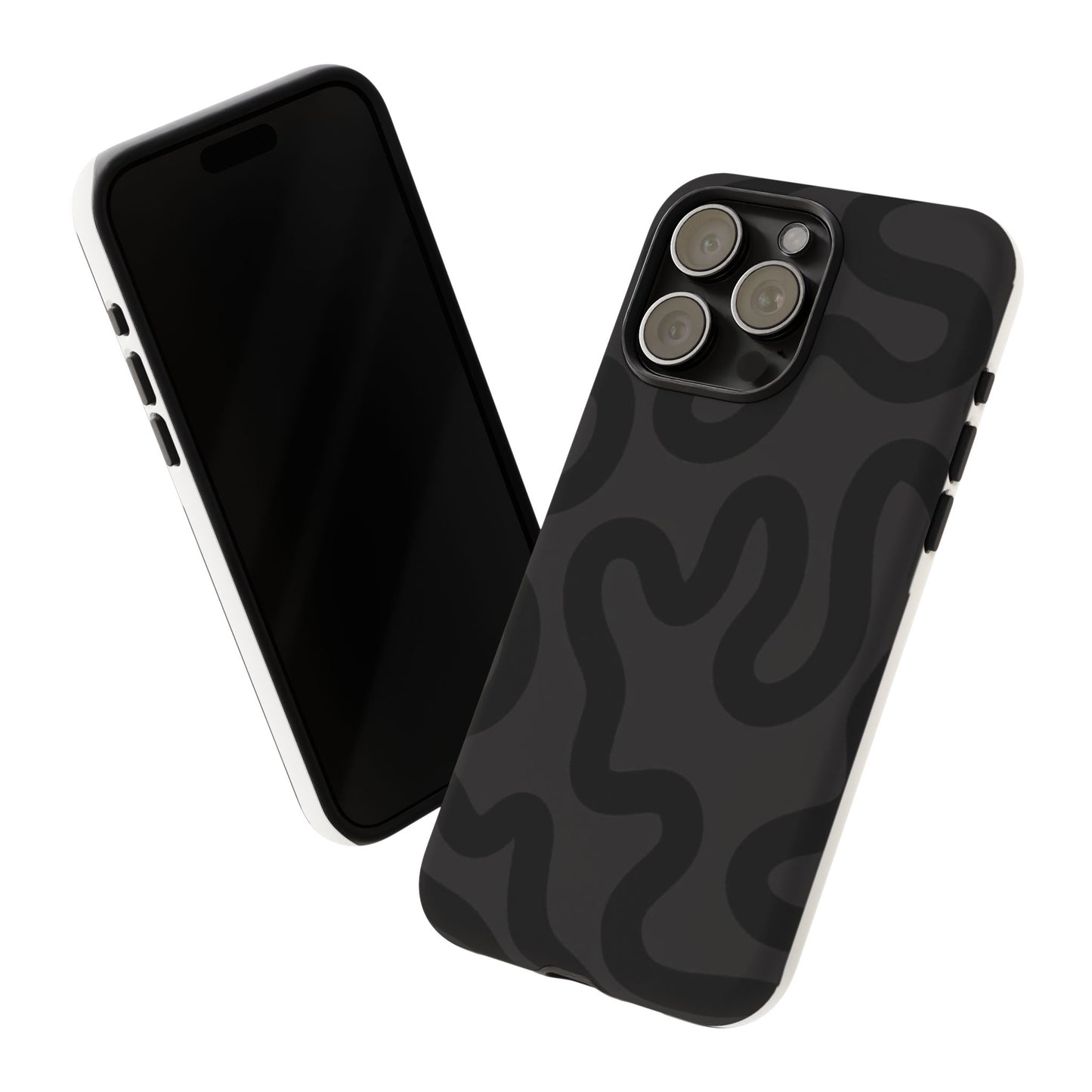 Swirl Lines Abstract Phone Case (Grey)