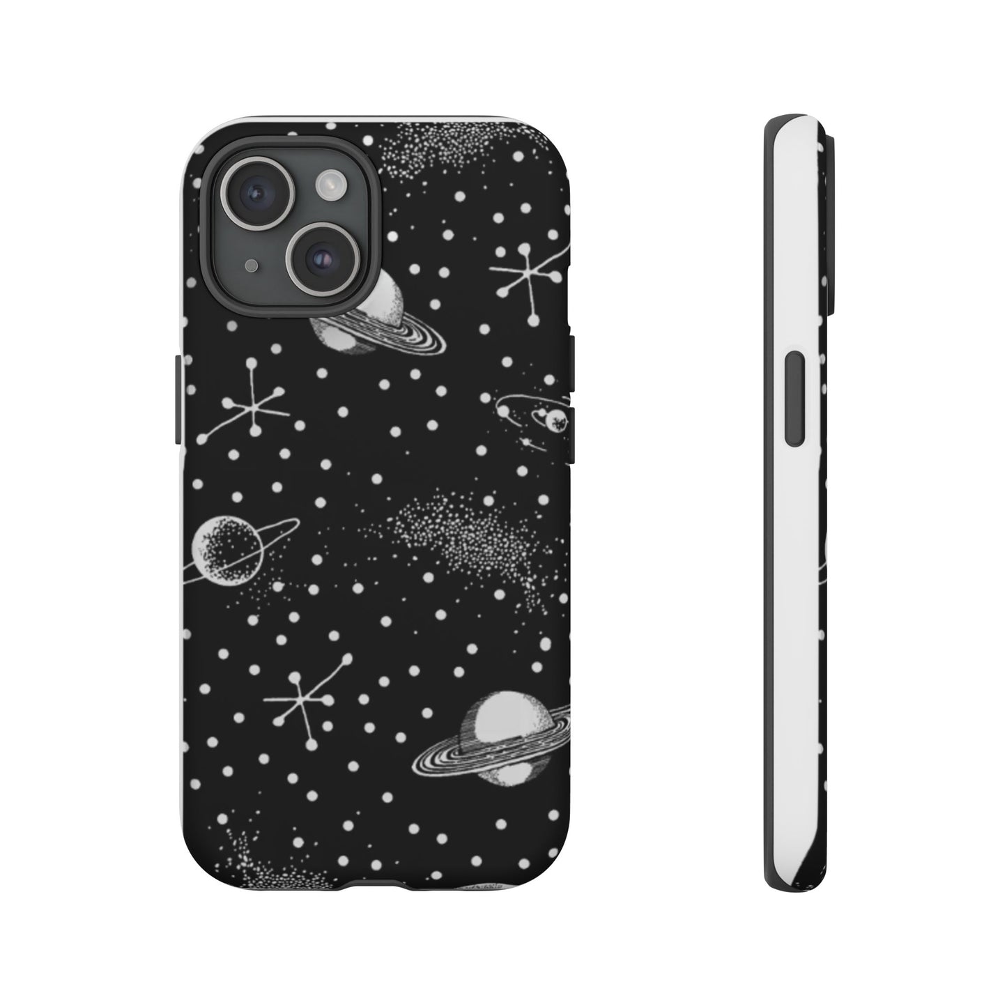 Planet Galaxy Dot Eye Phone Case (Black)