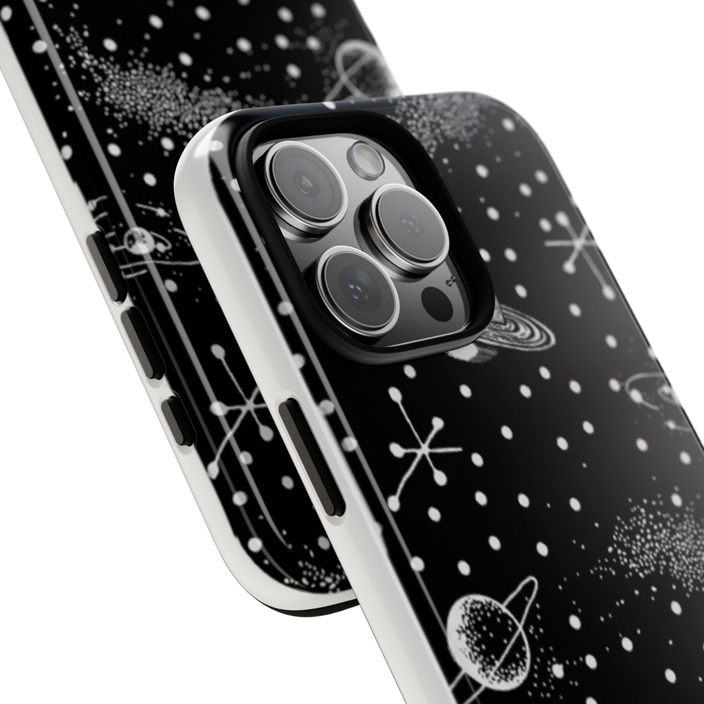 Planet Galaxy Dot Eye Phone Case (Black)