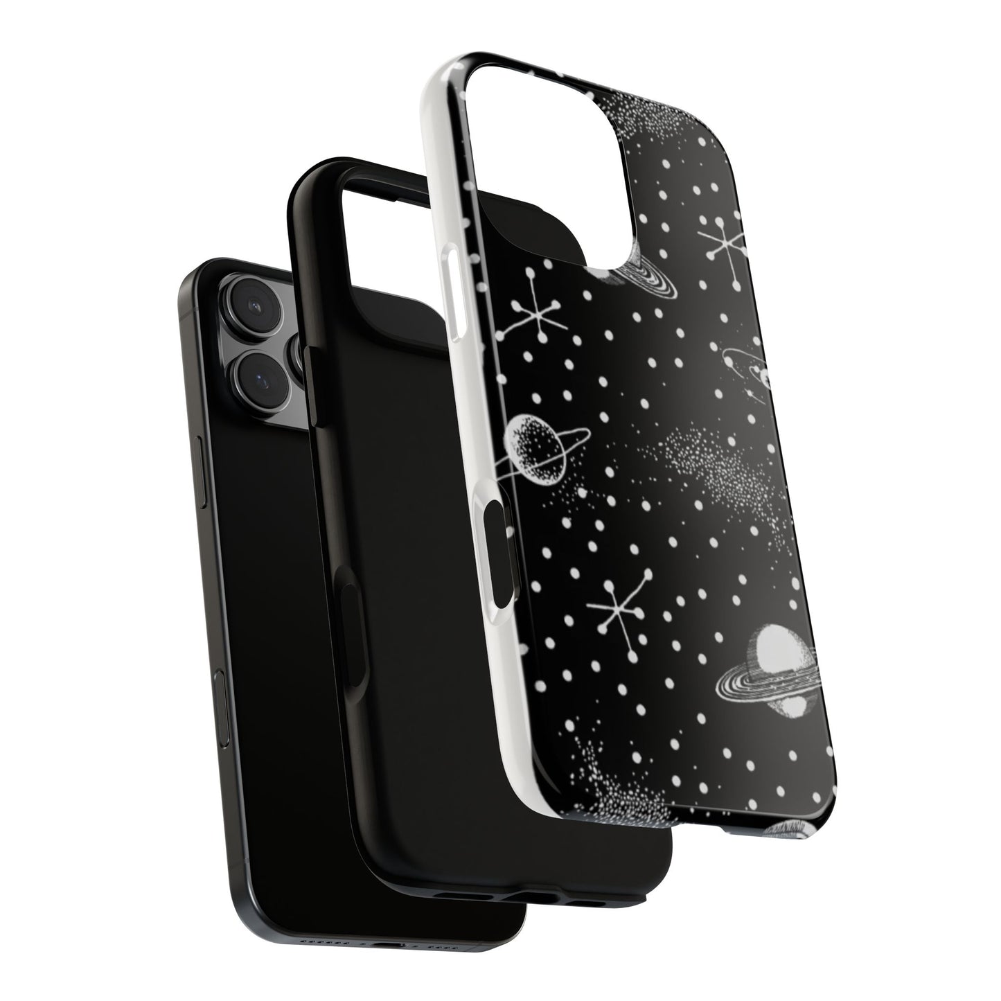 Planet Galaxy Dot Eye Phone Case (Black)