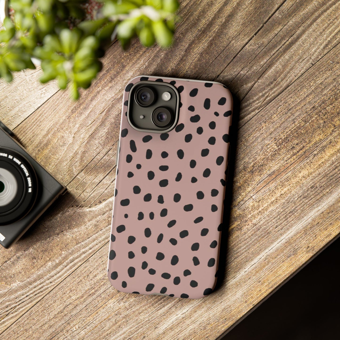 Polka Dots Memphis Phone Case (Pink)