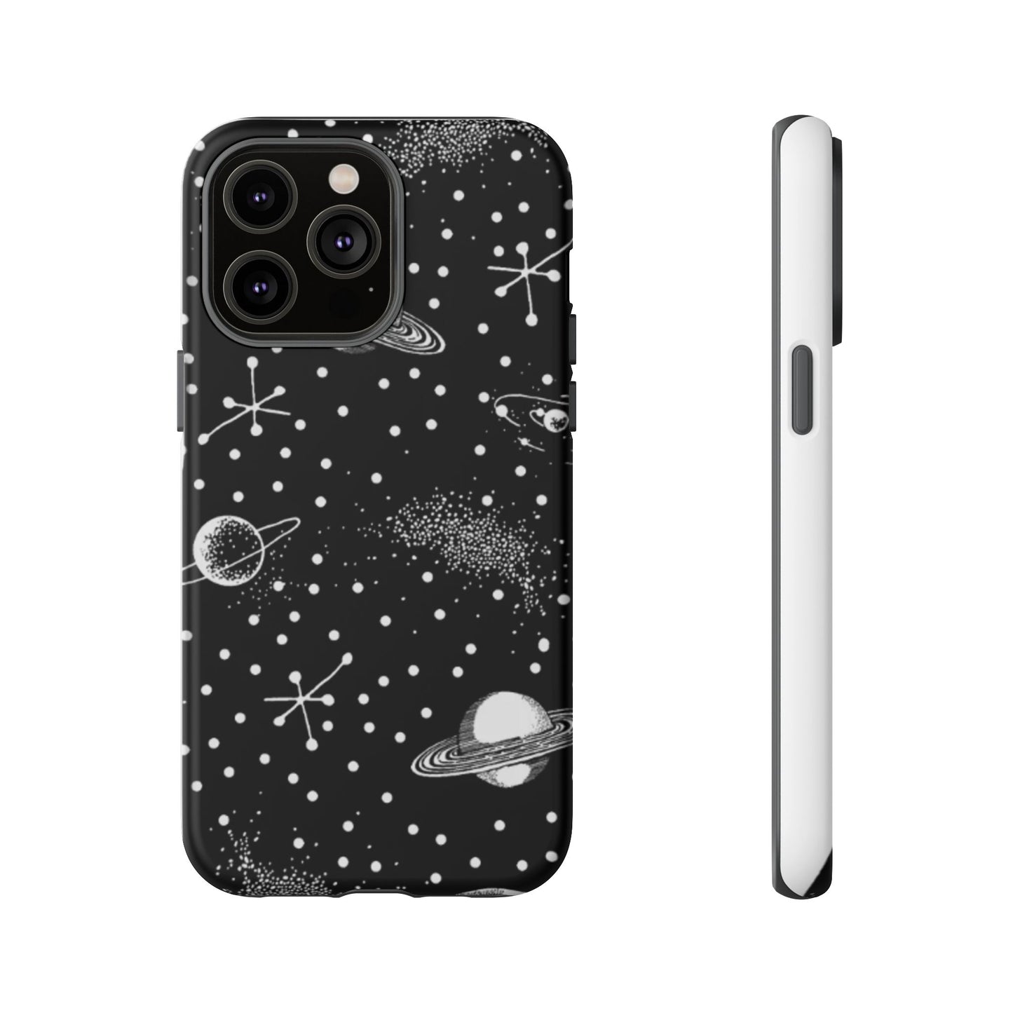 Planet Galaxy Dot Eye Phone Case (Black)