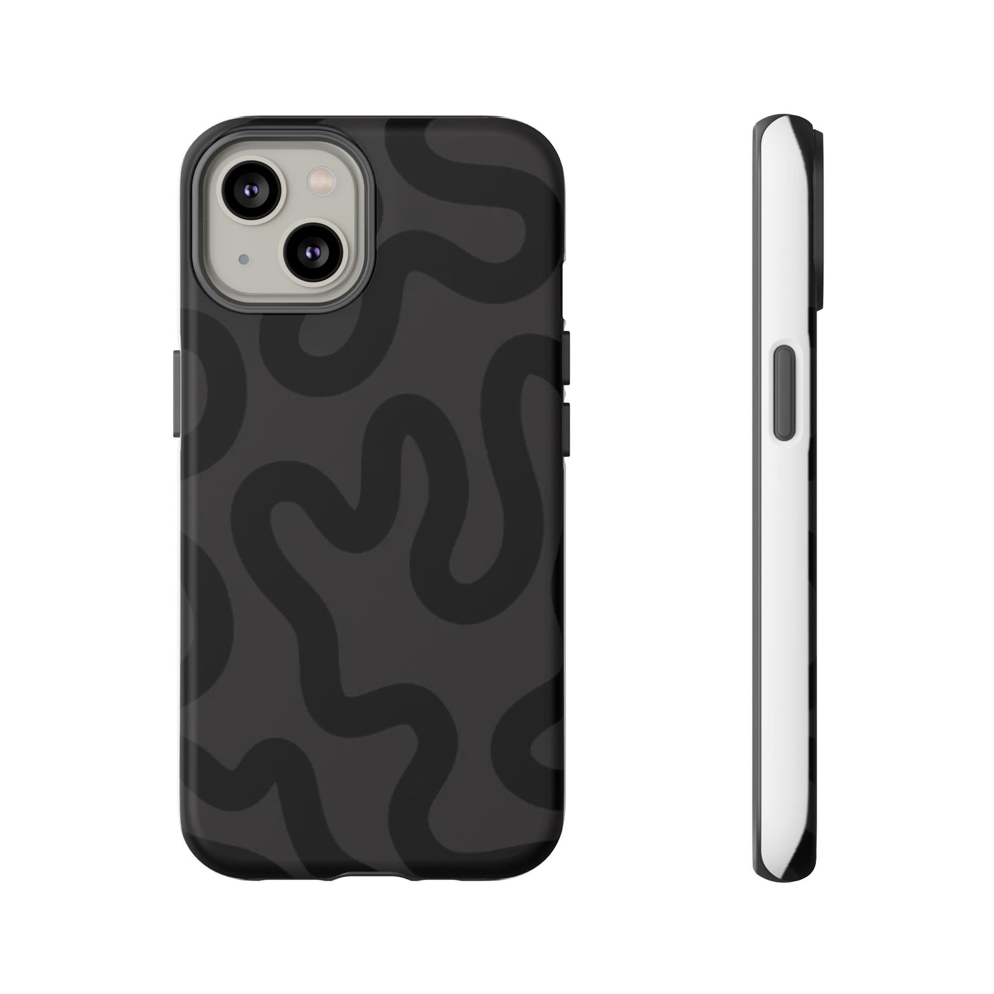 Swirl Lines Abstract Phone Case (Grey)