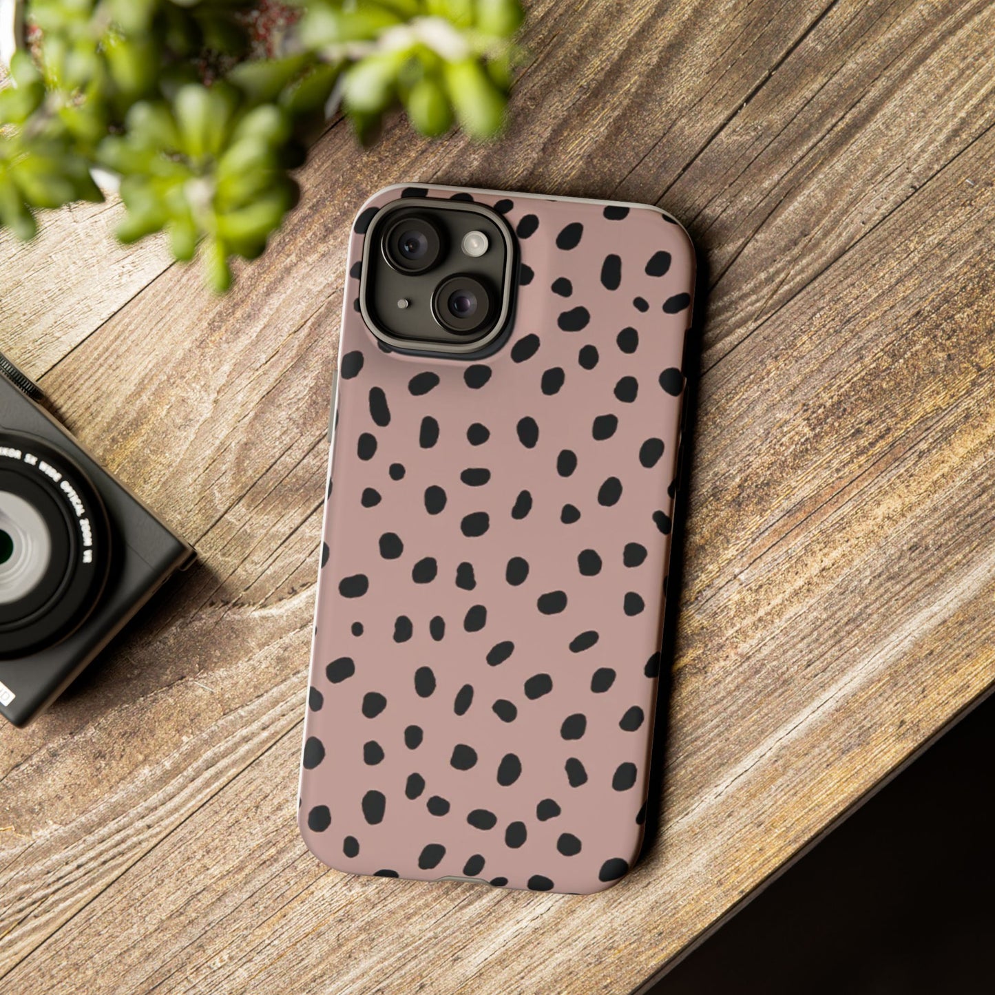 Polka Dots Memphis Phone Case (Pink)