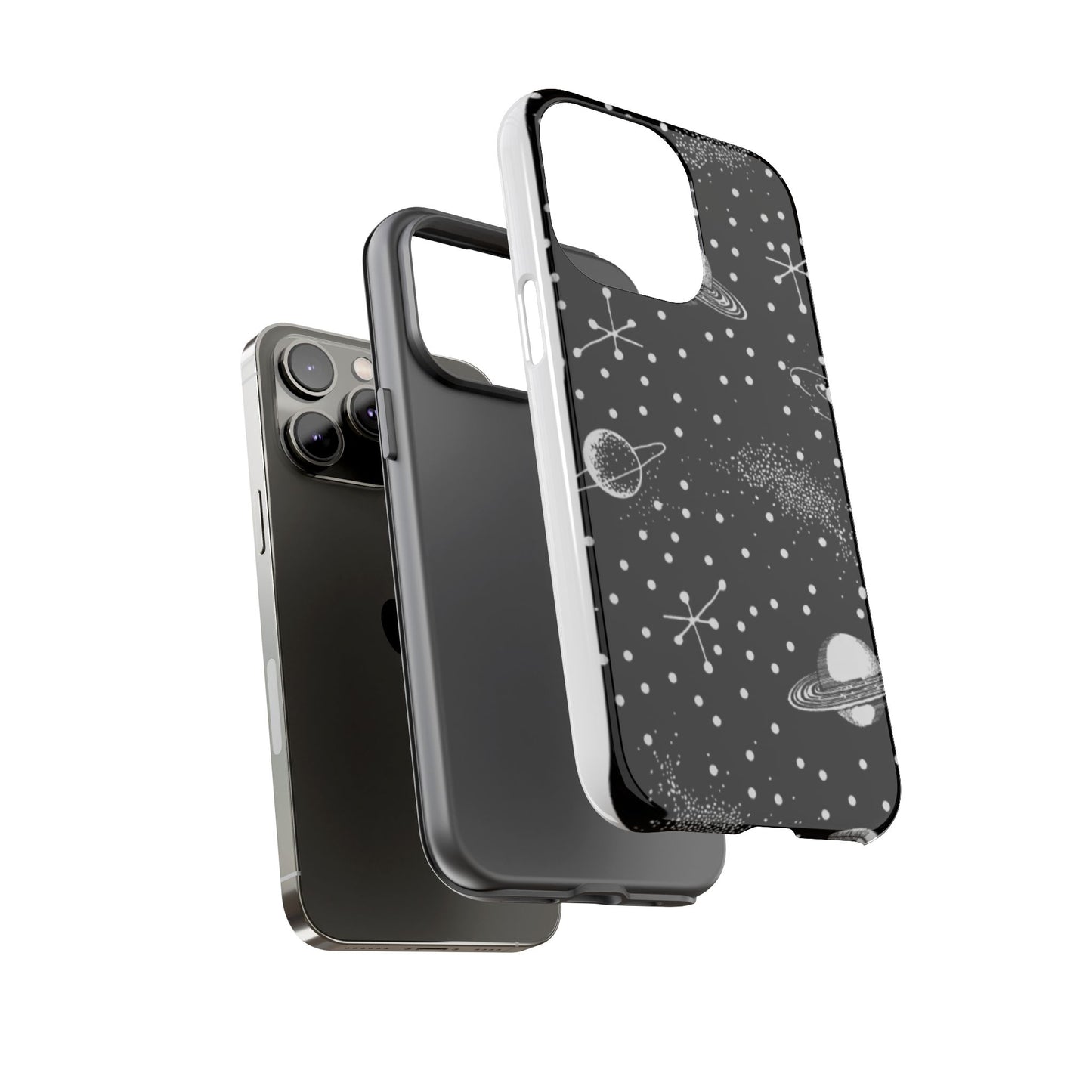 Planet Galaxy Dot Eye Phone Case (Black)