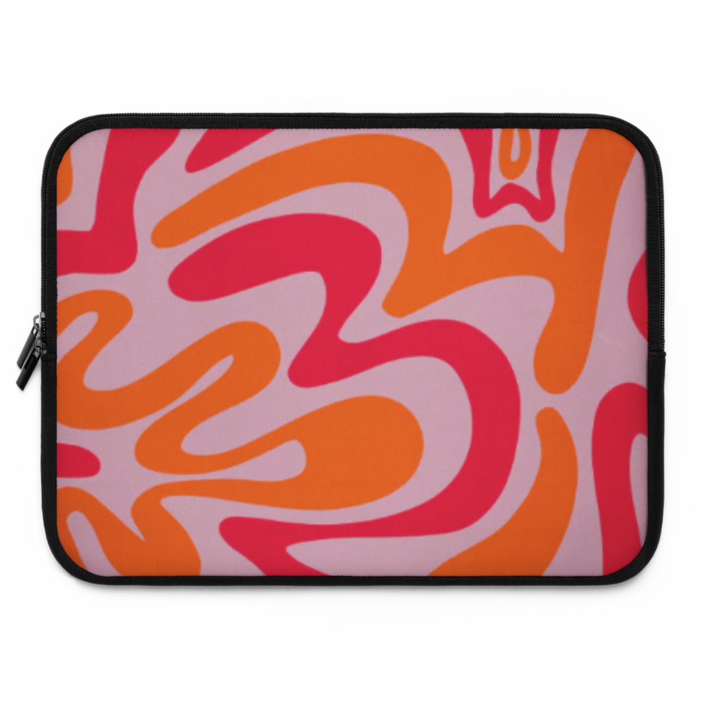 Swirl Shapes Laptop Sleeve (Pink Red)