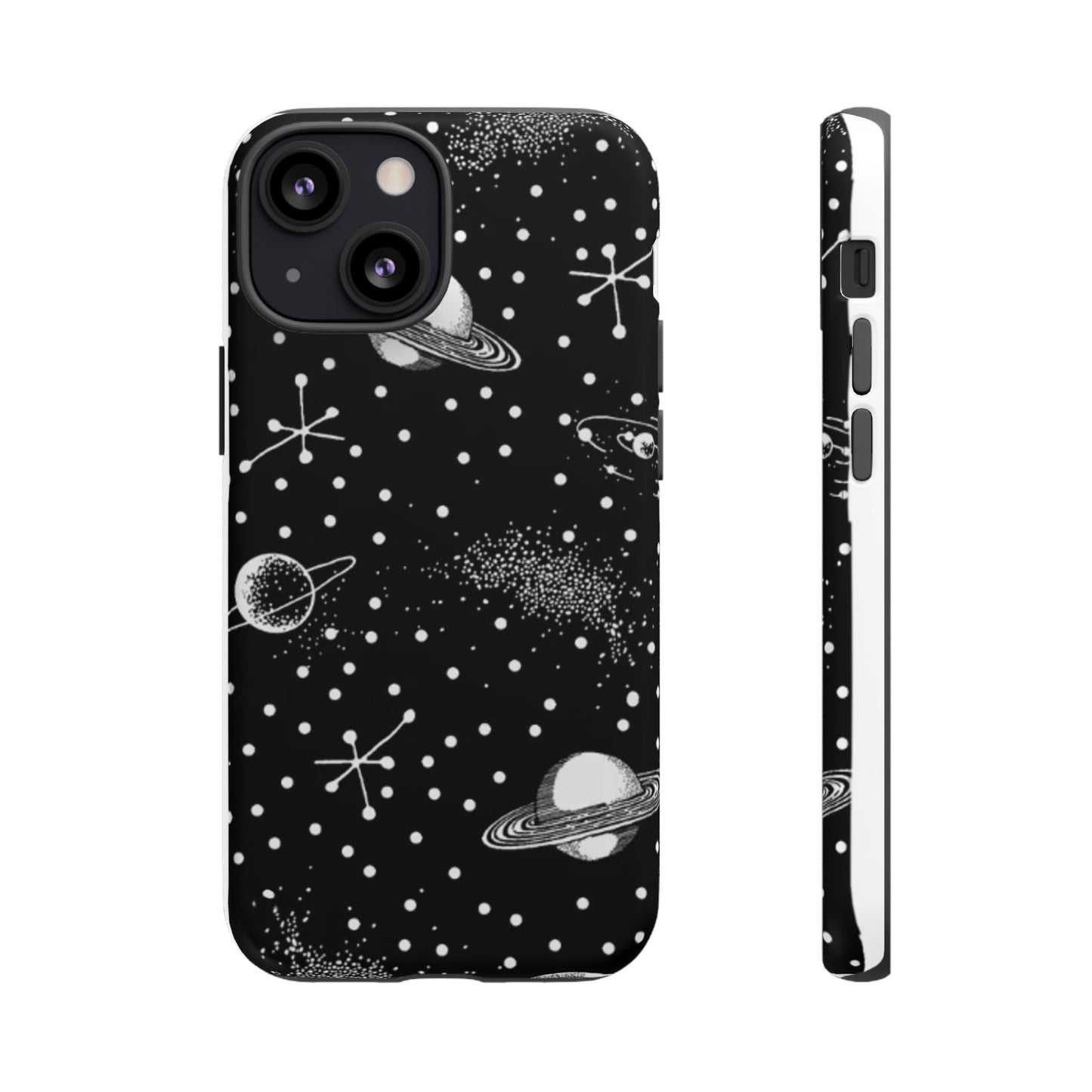 Planet Galaxy Dot Eye Phone Case (Black)