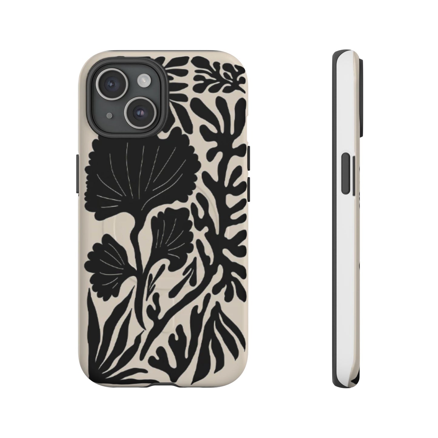 Abstract Coral Reef MagSafe Phone Case (Cream)