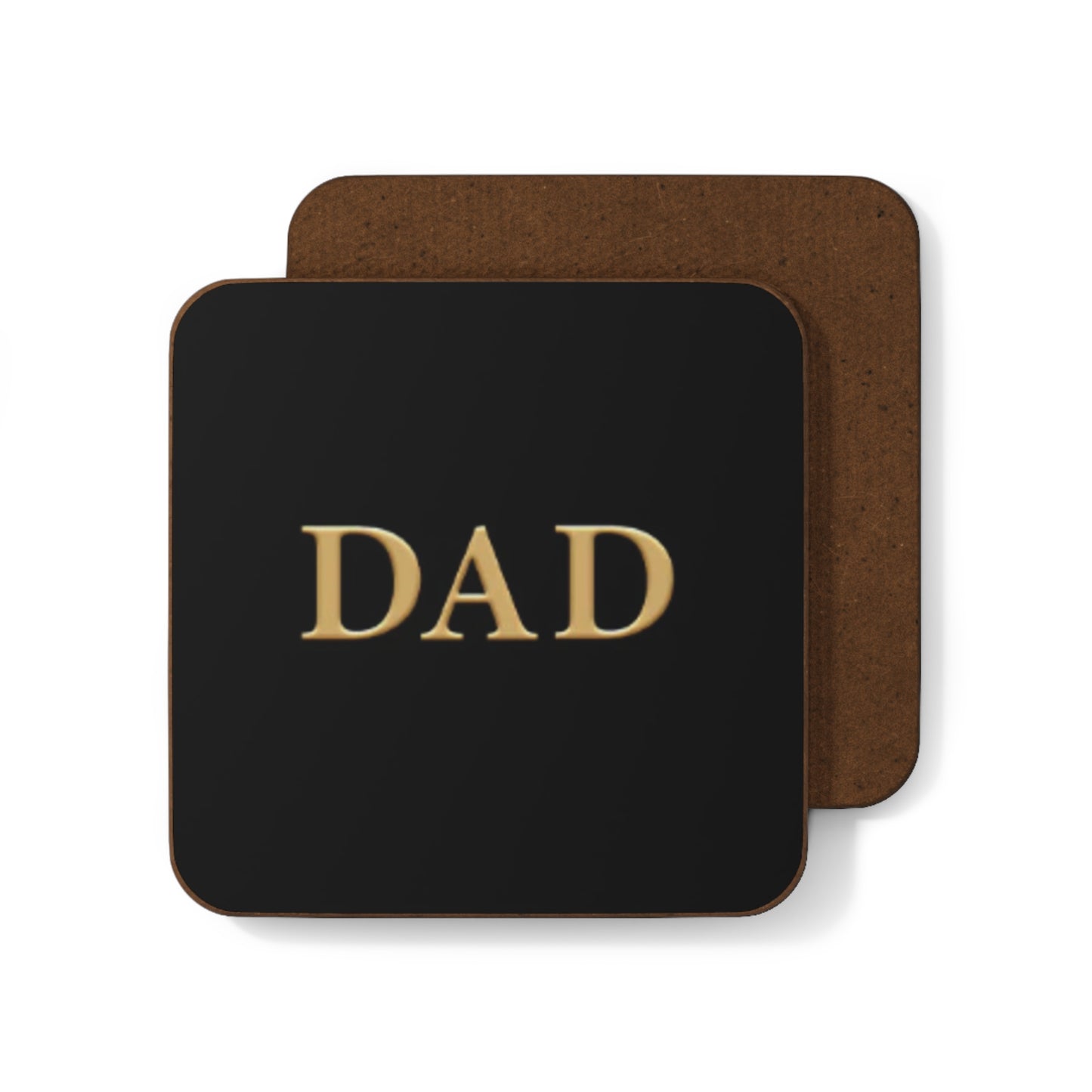 Alphabet Lux Dad Drinks Coaster (Black)