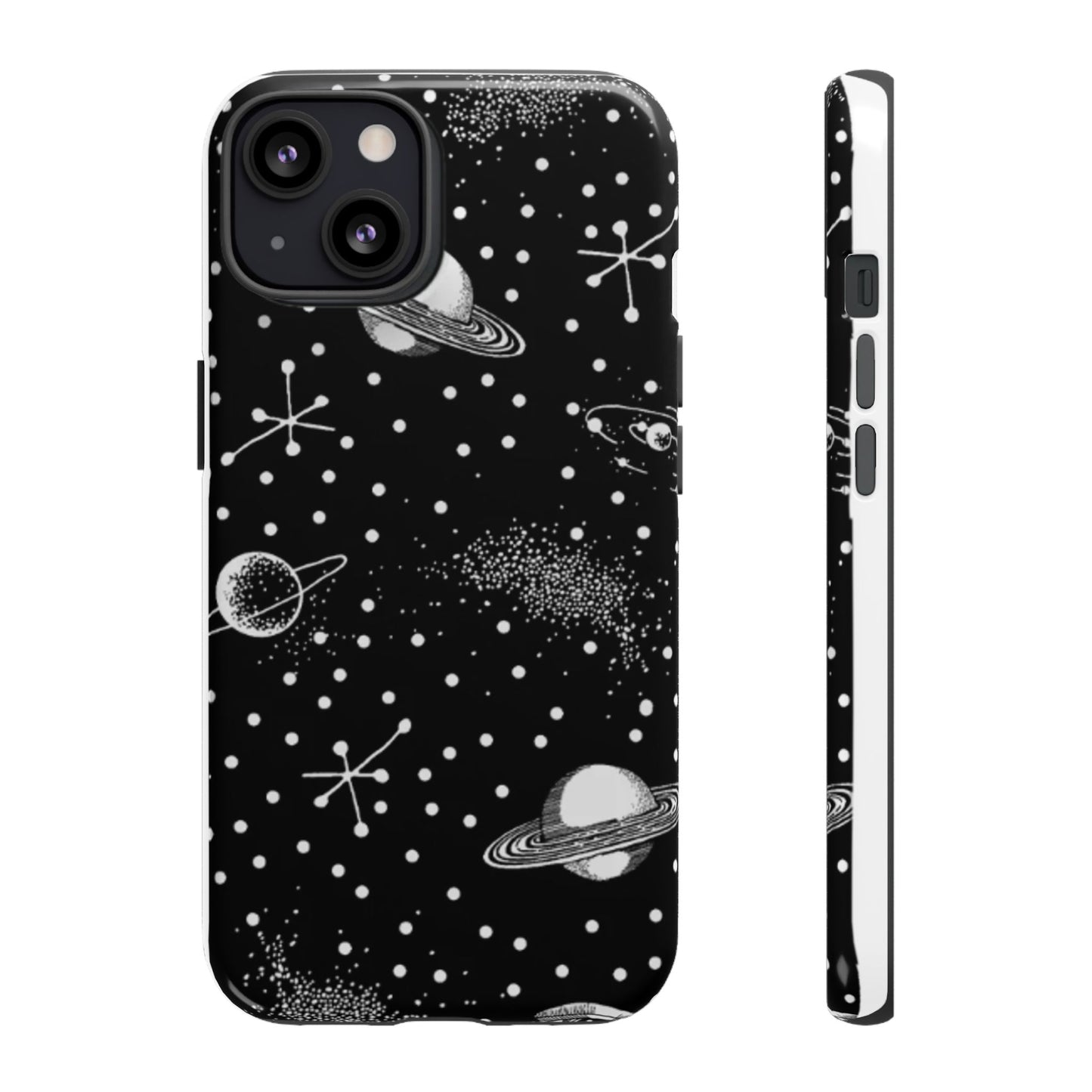 Planet Galaxy Dot Eye Phone Case (Black)