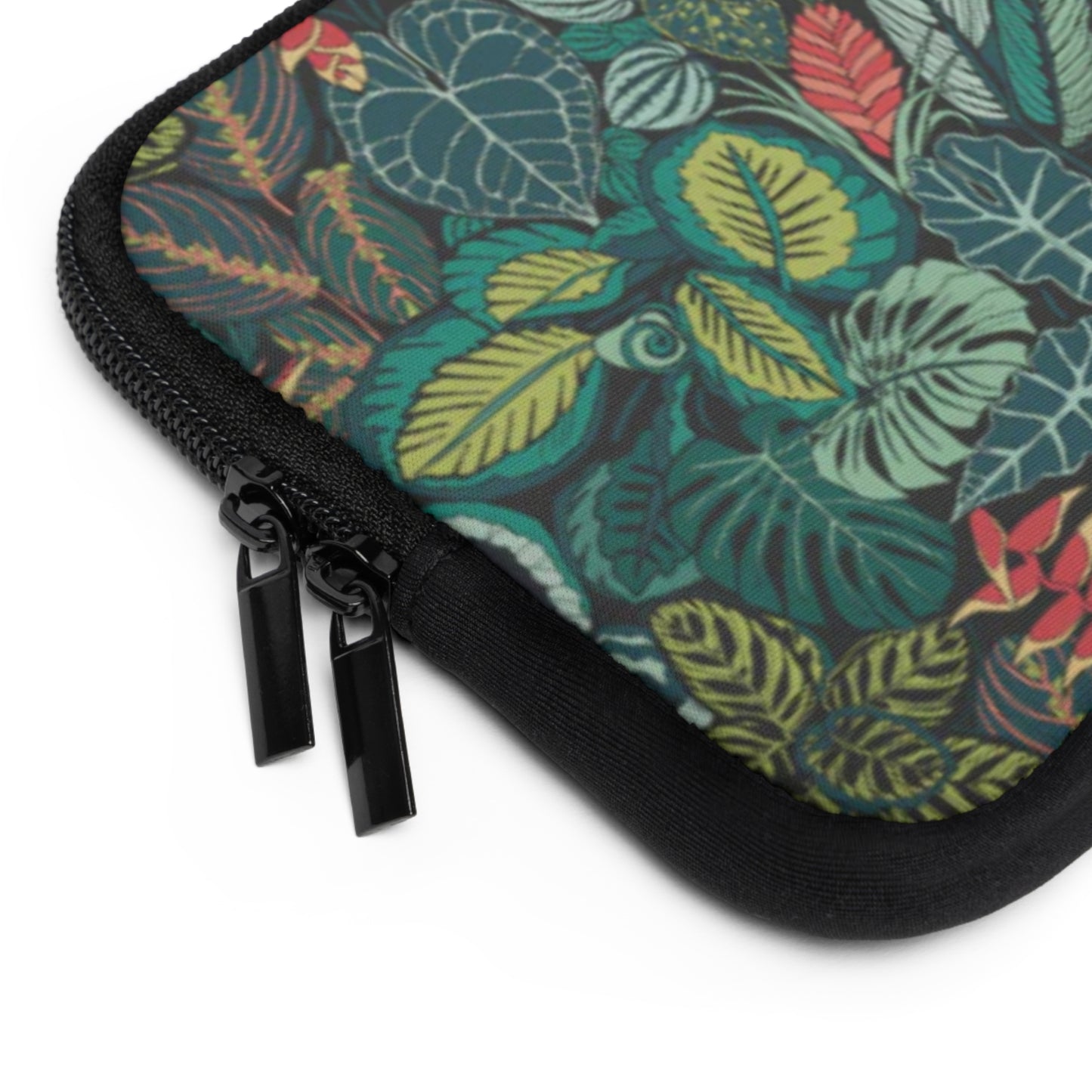 Jungle Leaves by Freya's Prints Laptop Sleeve (Green)