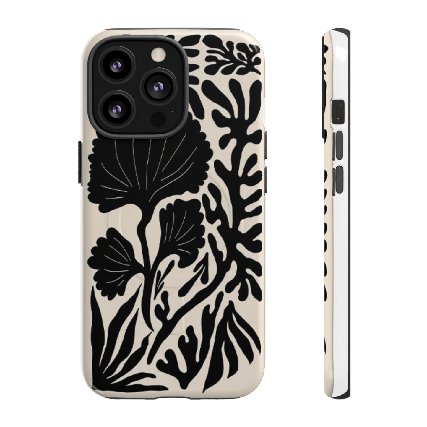 Abstract Coral Reef MagSafe Phone Case (Cream)