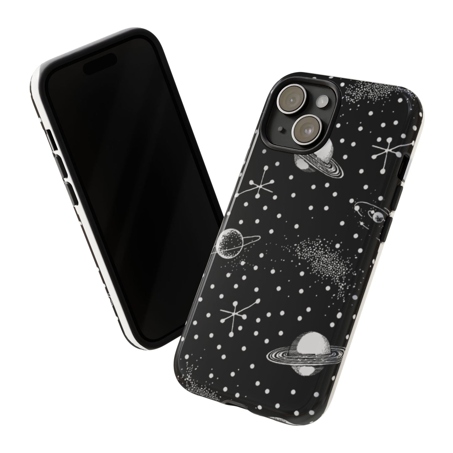 Planet Galaxy Dot Eye Phone Case (Black)