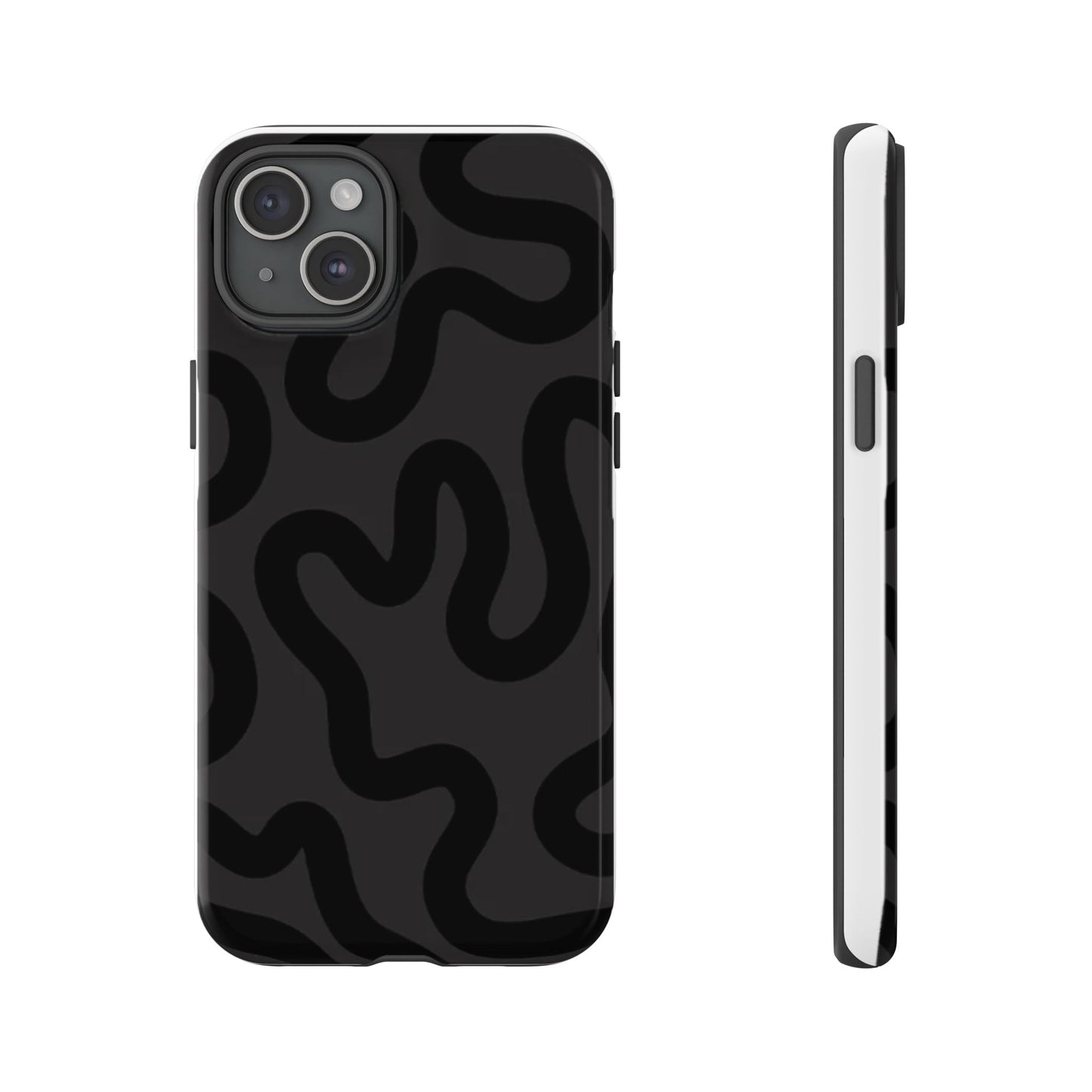 Swirl Lines Abstract Phone Case (Grey)