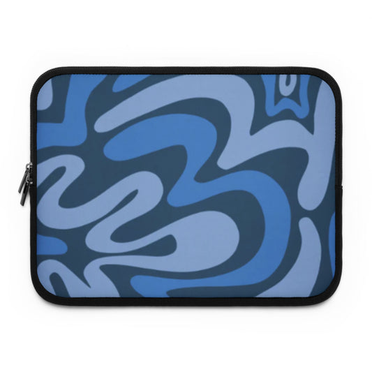 Swirl Shapes Laptop Sleeve (Blue)