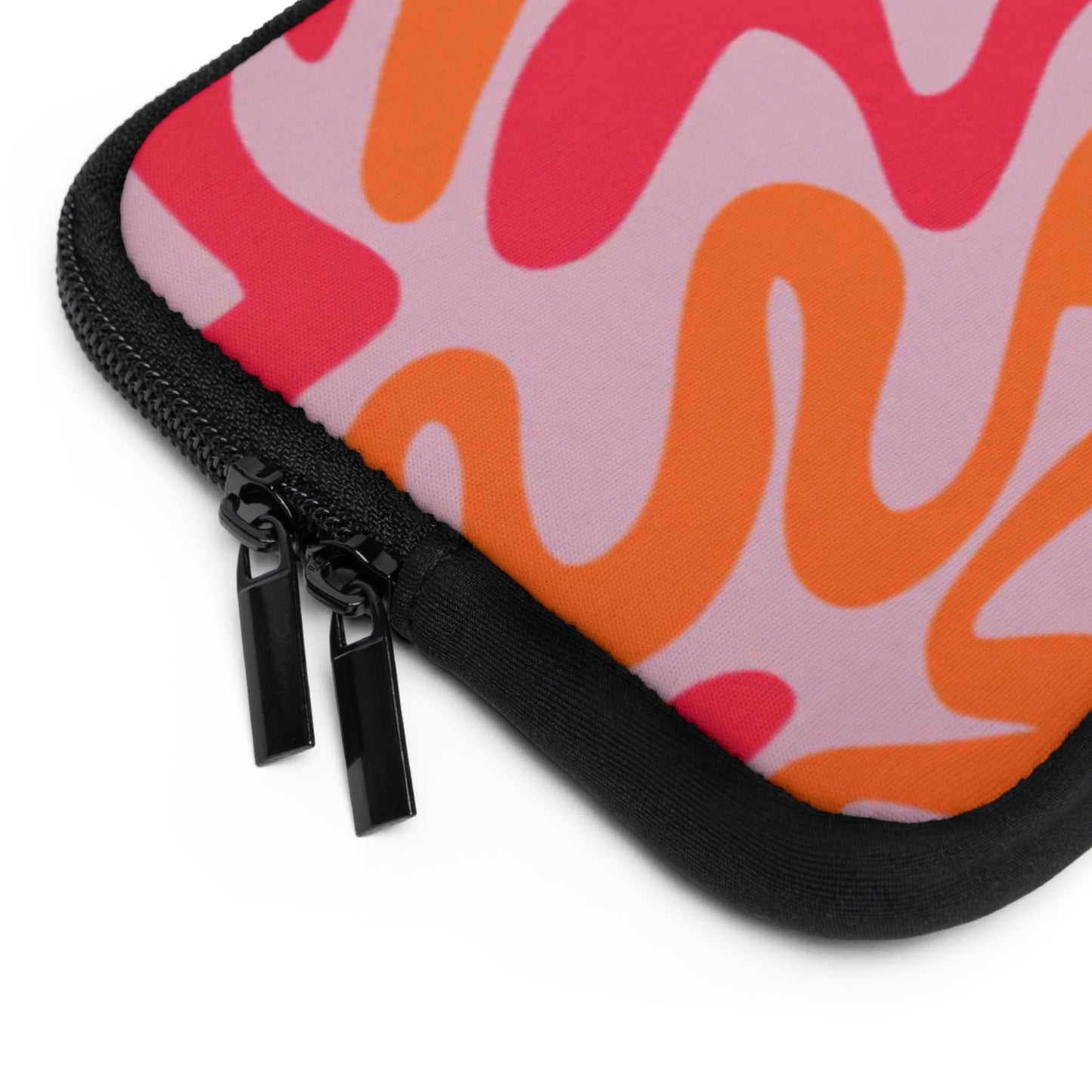 Swirl Shapes Laptop Sleeve (Pink Red)