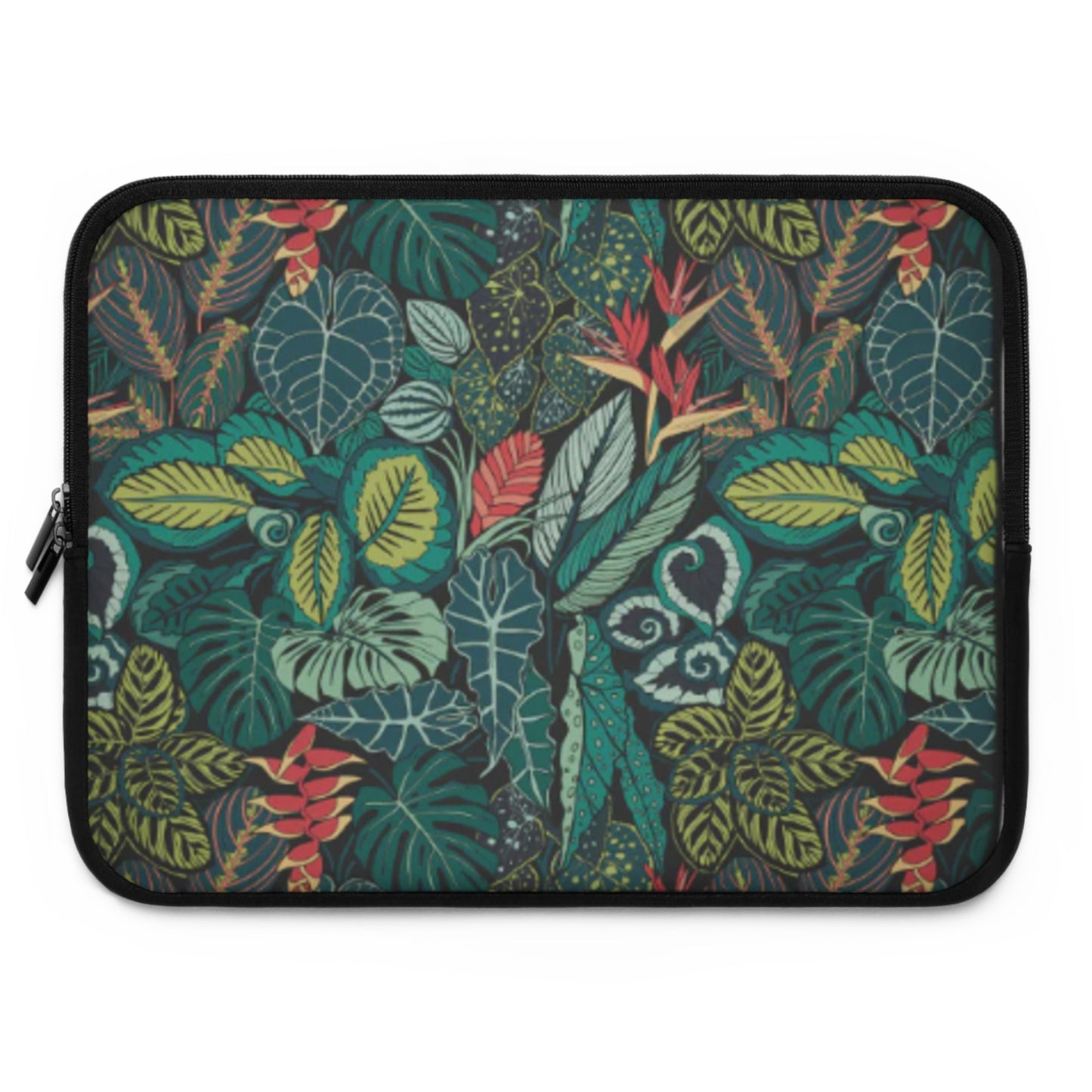 Jungle Leaves by Freya's Prints Laptop Sleeve (Green)