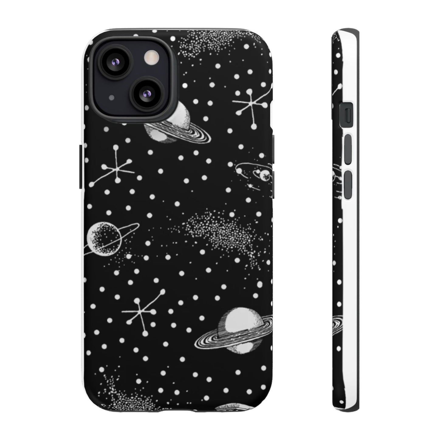 Planet Galaxy Dot Eye Phone Case (Black)