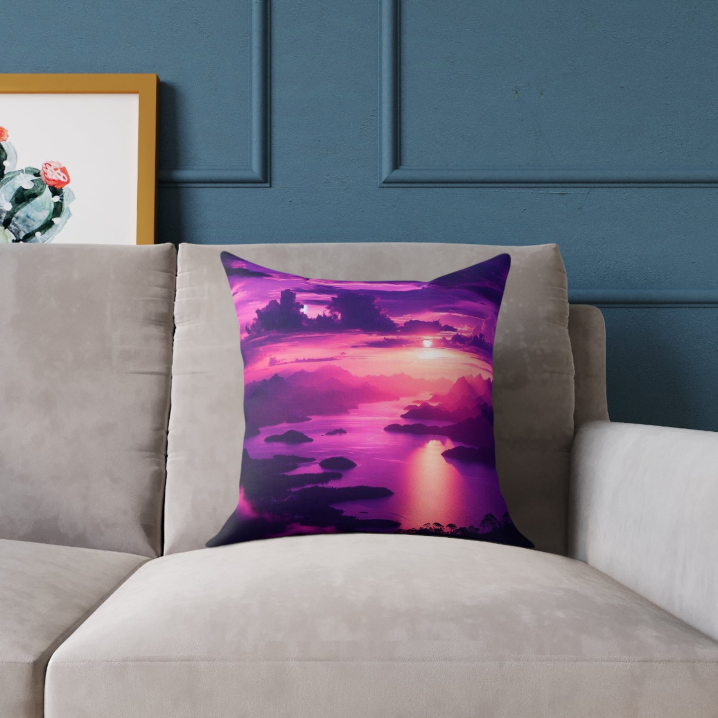 Square Poly Canva Pillow The beatifull art