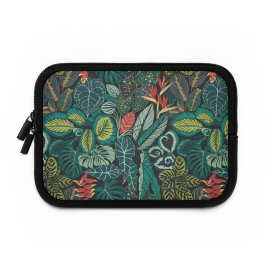 Jungle Leaves by Freya's Prints Laptop Sleeve (Green)