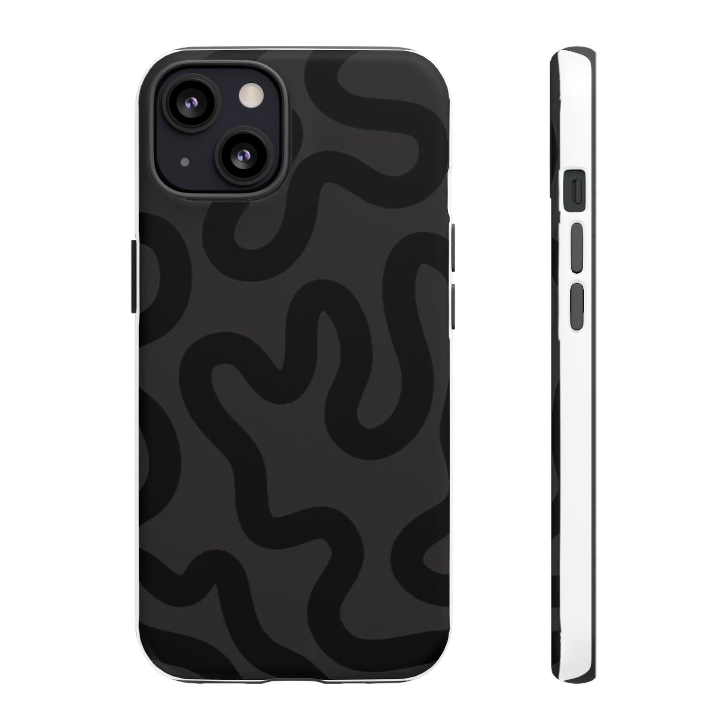 Swirl Lines Abstract Phone Case (Grey)