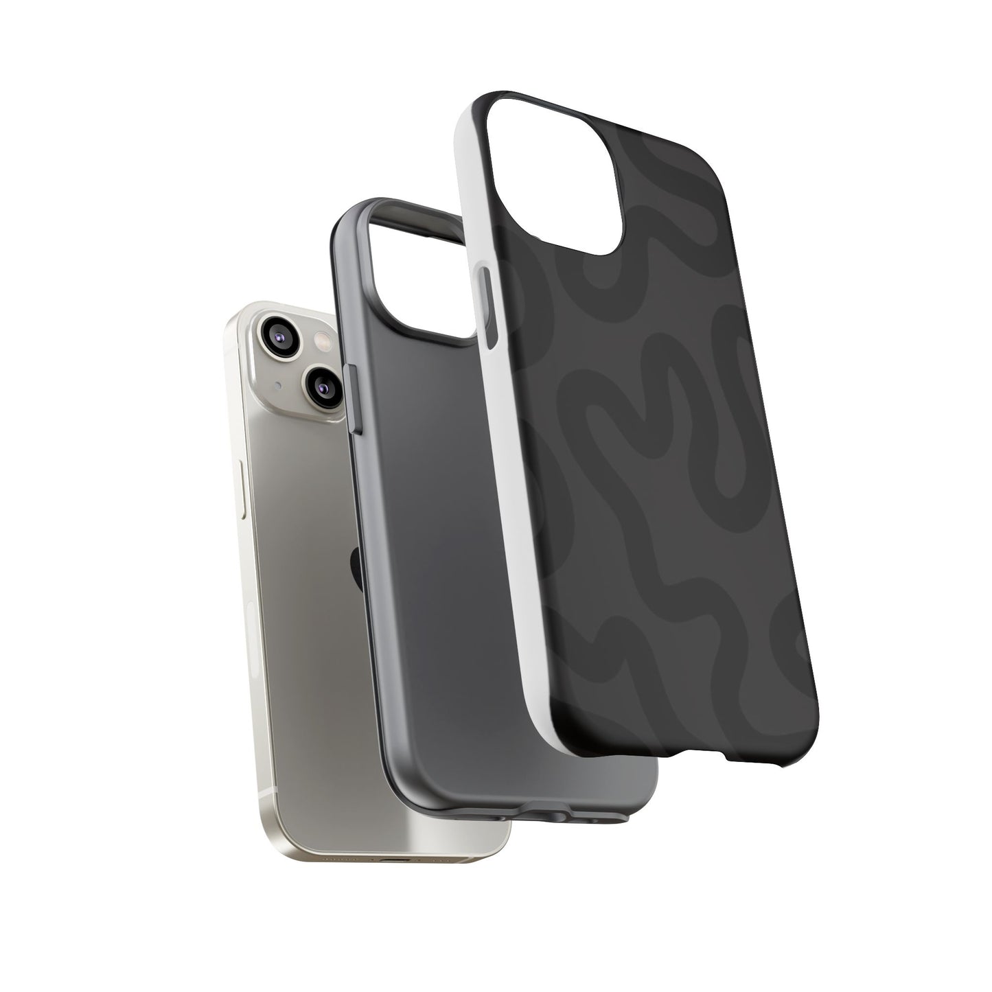 Swirl Lines Abstract Phone Case (Grey)