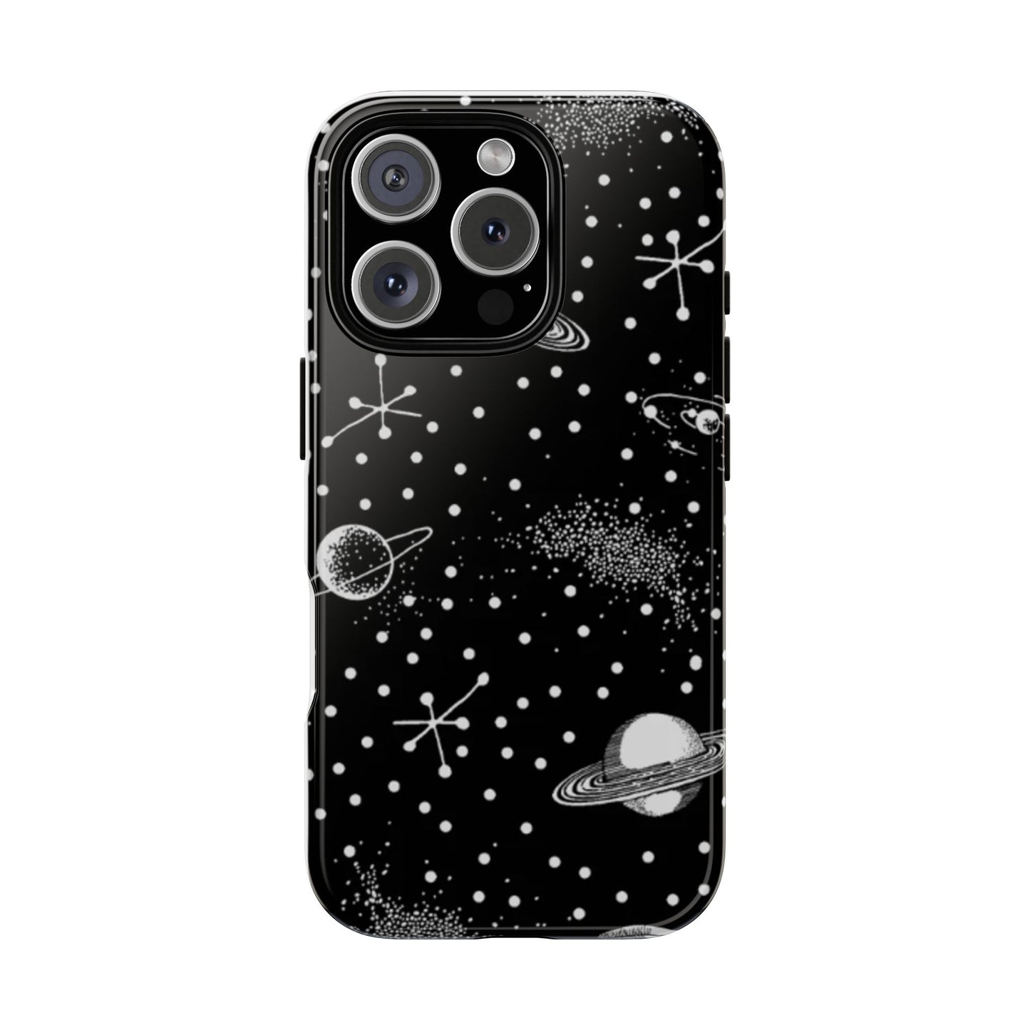 Planet Galaxy Dot Eye Phone Case (Black)