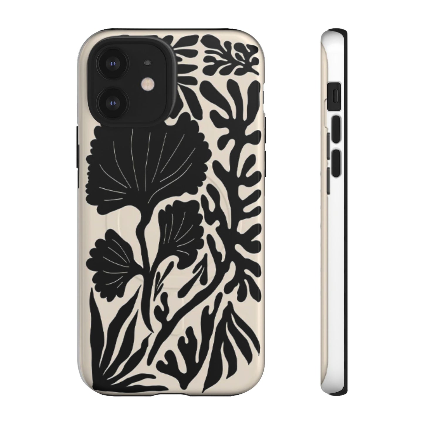 Abstract Coral Reef MagSafe Phone Case (Cream)