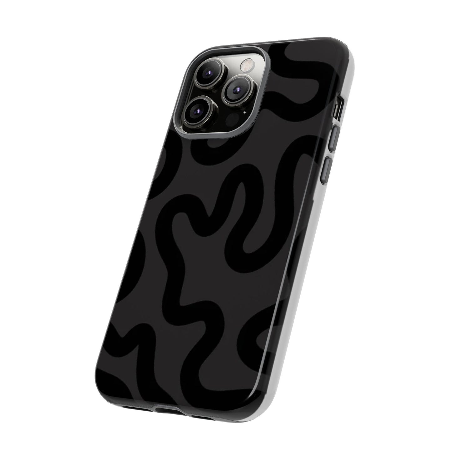 Swirl Lines Abstract Phone Case (Grey)