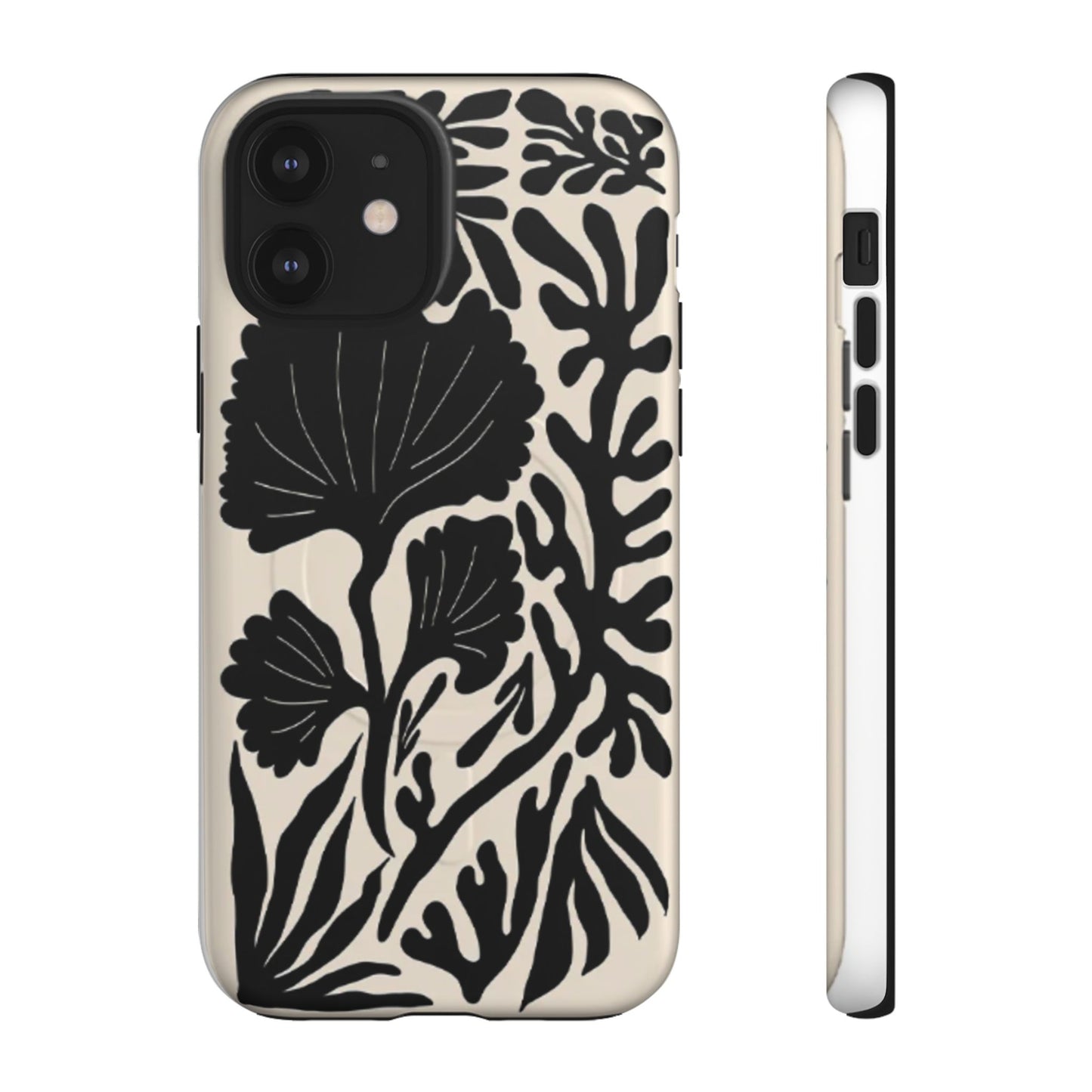 Abstract Coral Reef MagSafe Phone Case (Cream)