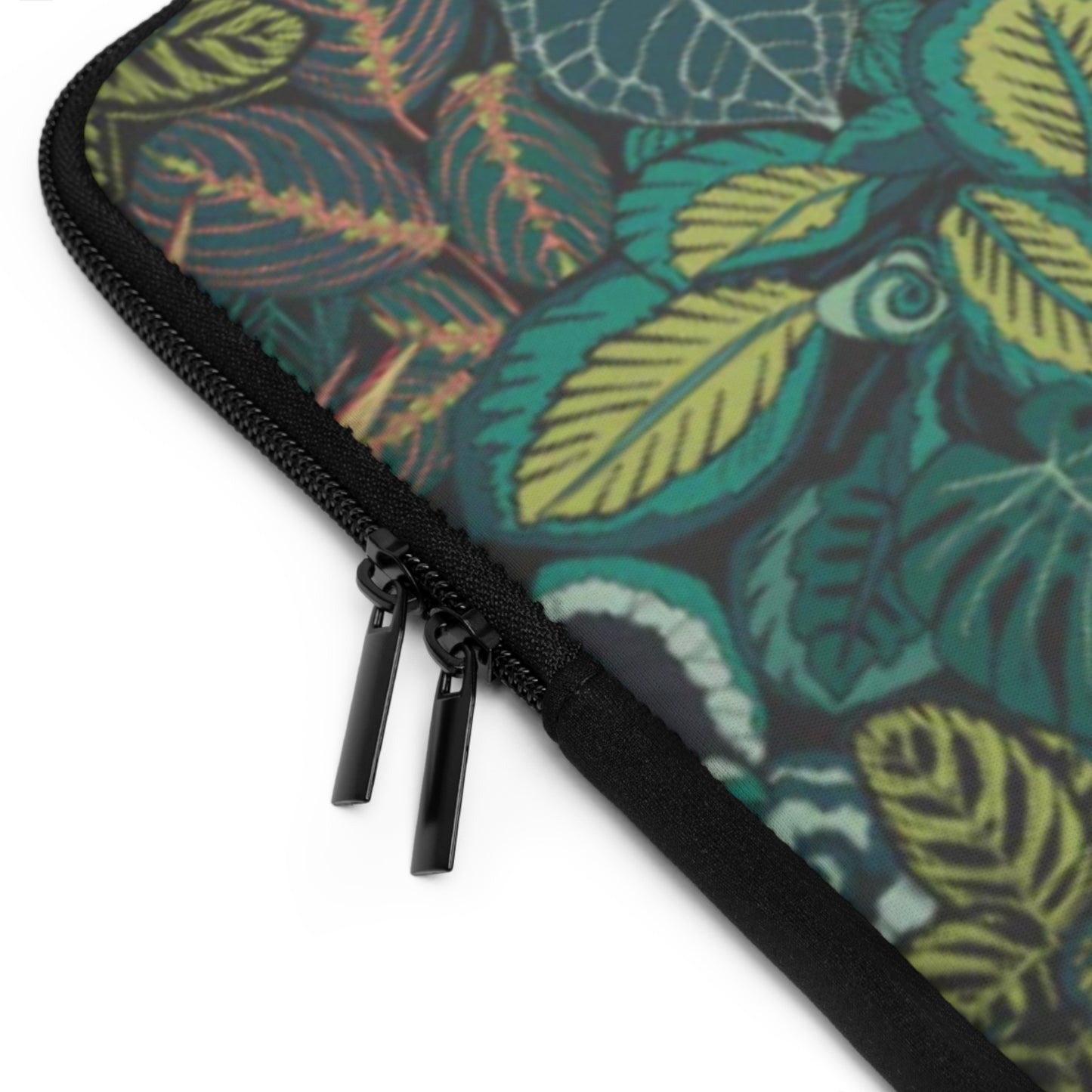 Jungle Leaves by Freya's Prints Laptop Sleeve (Green)