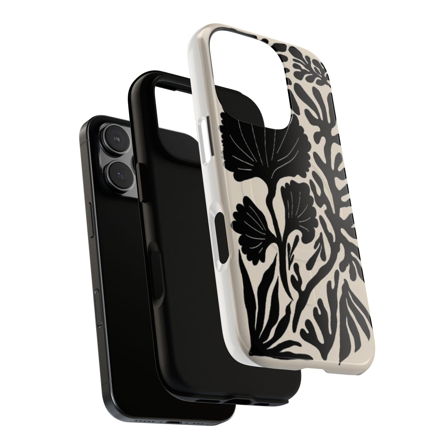 Abstract Coral Reef MagSafe Phone Case (Cream)