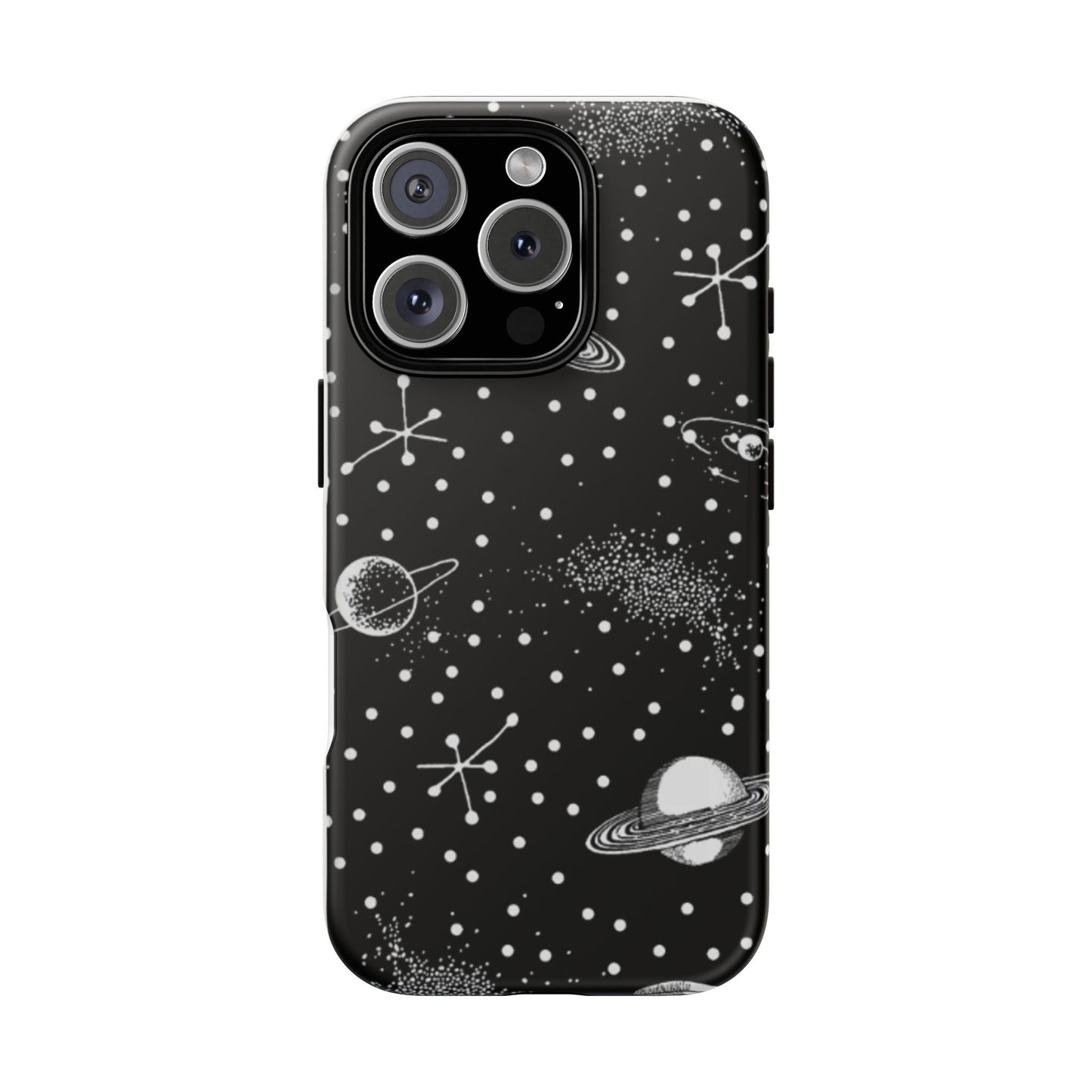 Planet Galaxy Dot Eye Phone Case (Black)