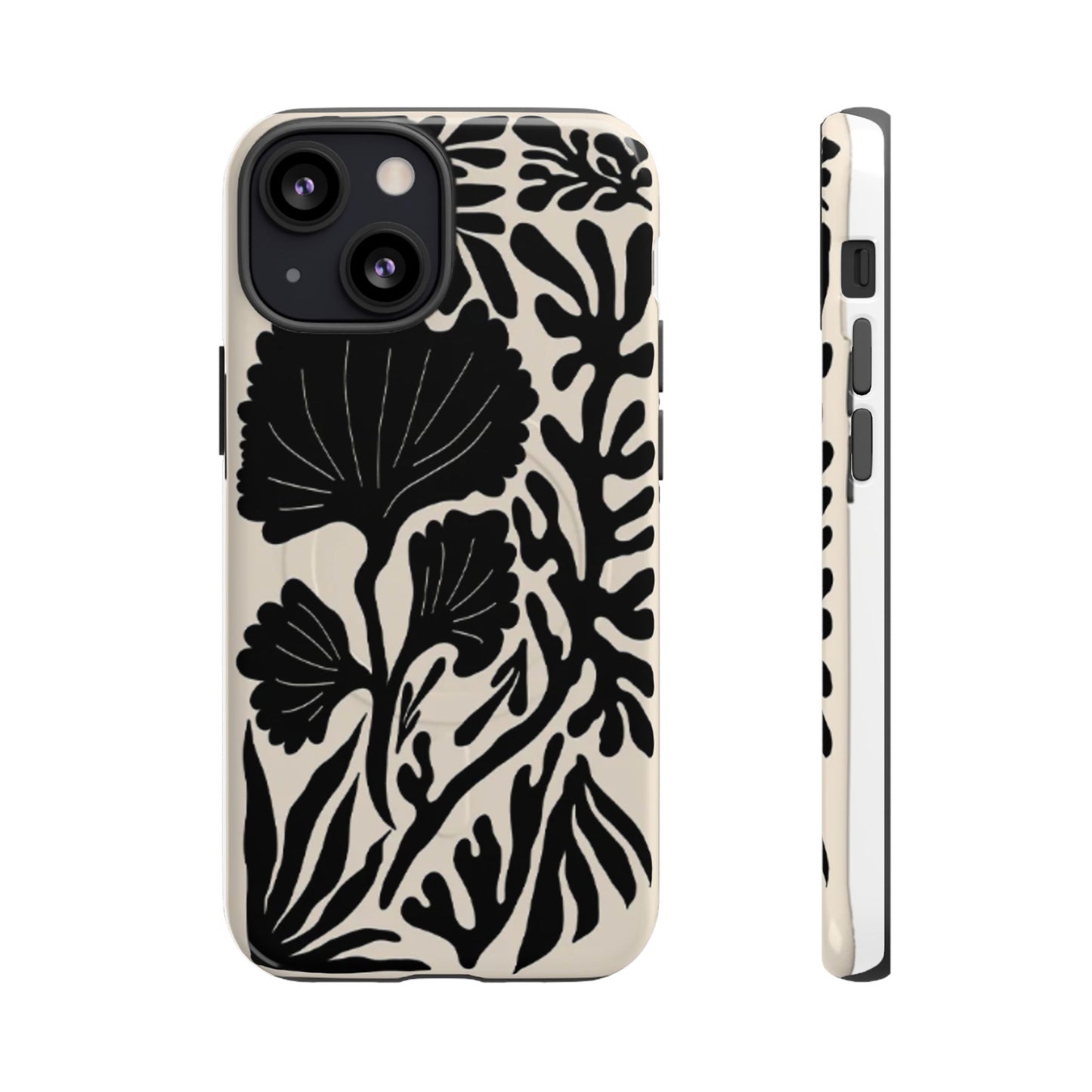 Abstract Coral Reef MagSafe Phone Case (Cream)