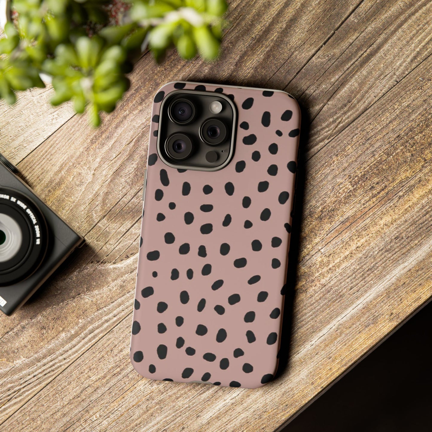 Polka Dots Memphis Phone Case (Pink)