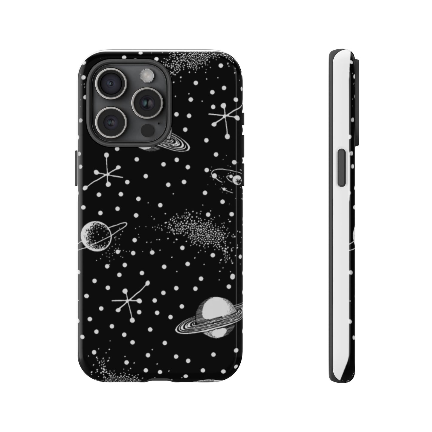 Planet Galaxy Dot Eye Phone Case (Black)