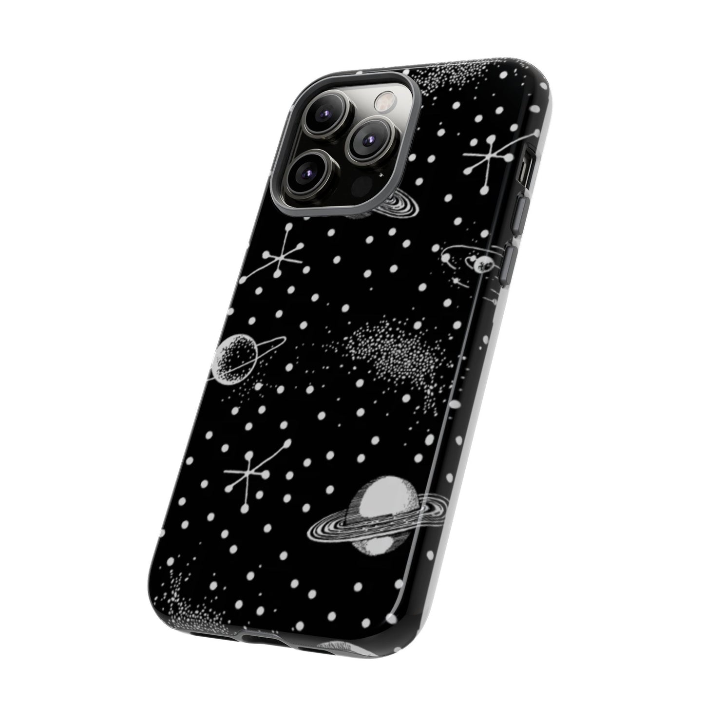 Planet Galaxy Dot Eye Phone Case (Black)