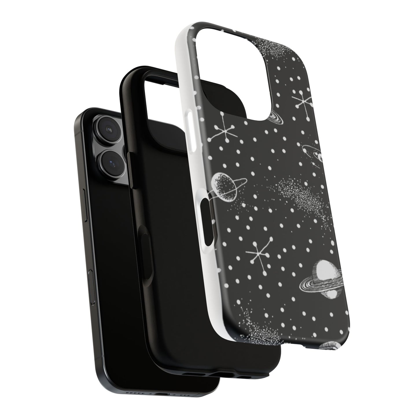 Planet Galaxy Dot Eye Phone Case (Black)