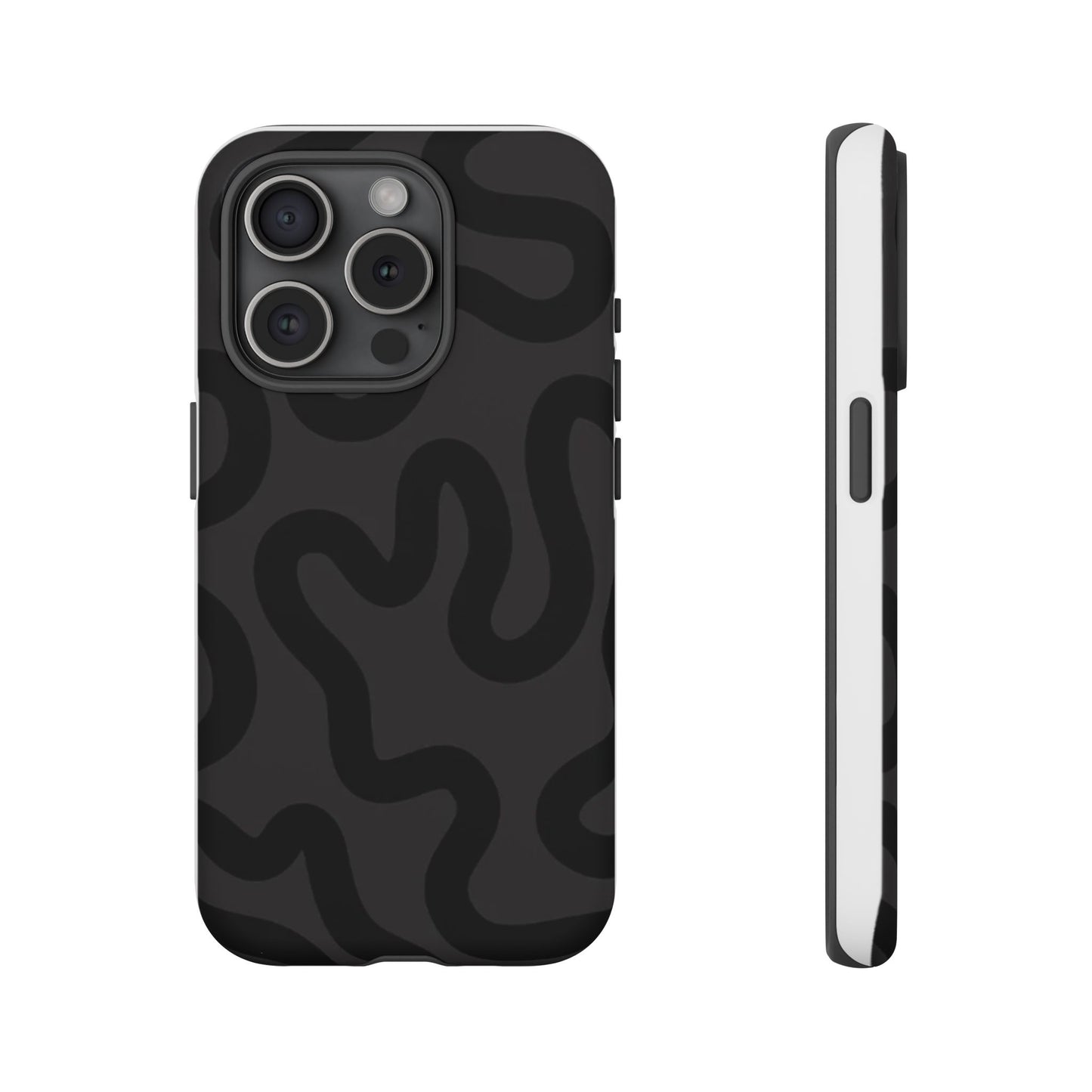 Swirl Lines Abstract Phone Case (Grey)