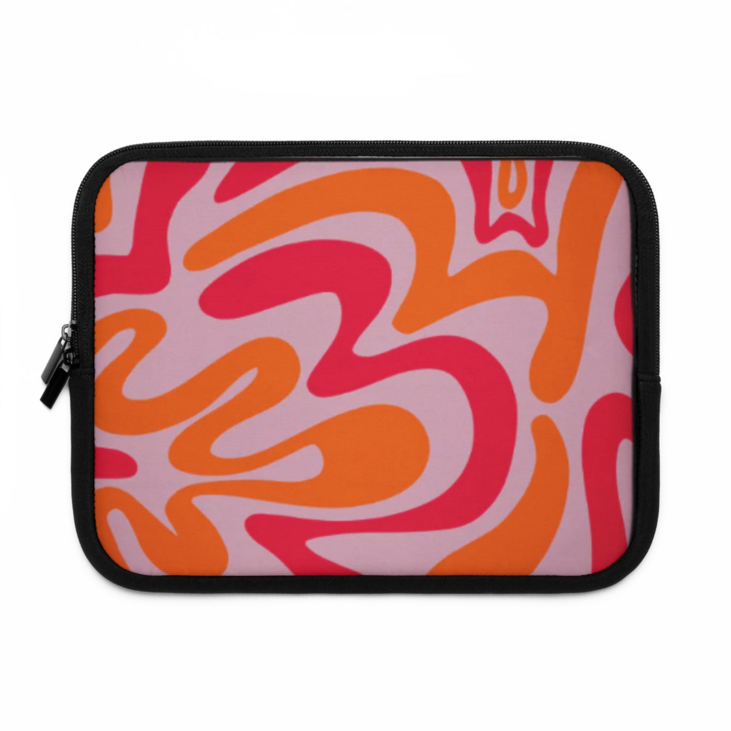 Swirl Shapes Laptop Sleeve (Pink Red)