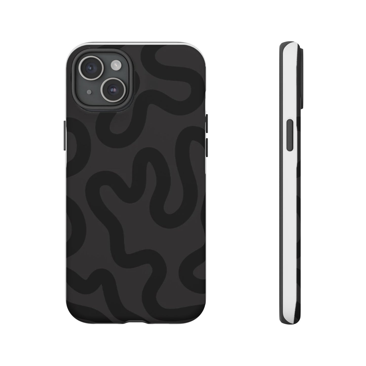 Swirl Lines Abstract Phone Case (Grey)