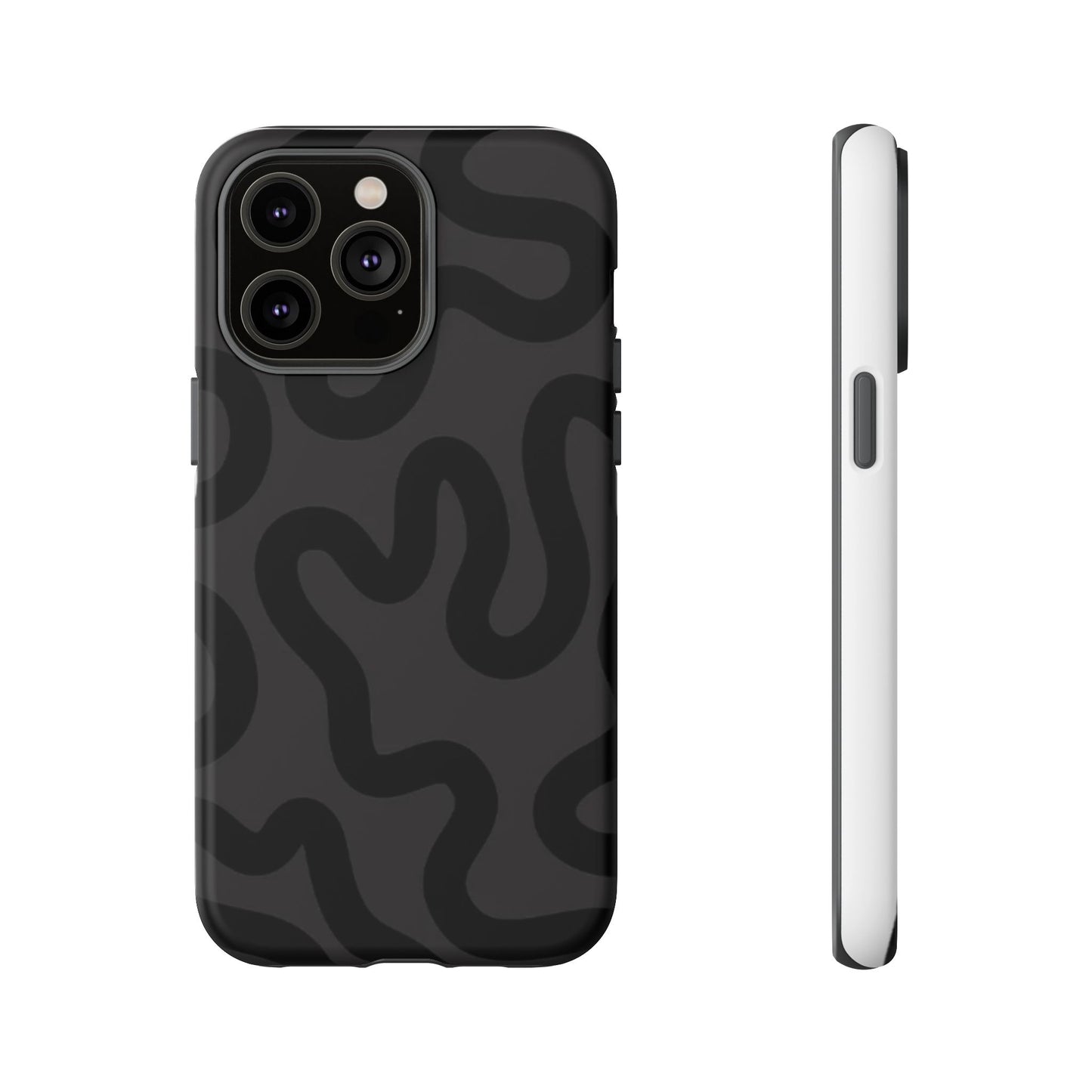 Swirl Lines Abstract Phone Case (Grey)