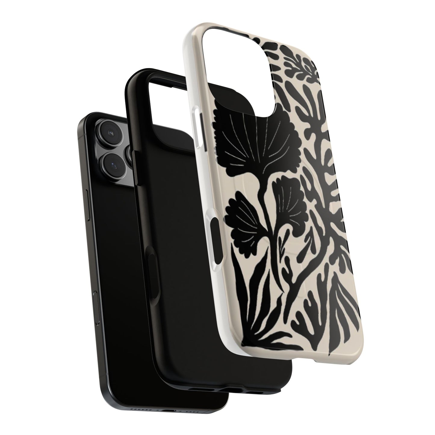 Abstract Coral Reef MagSafe Phone Case (Cream)