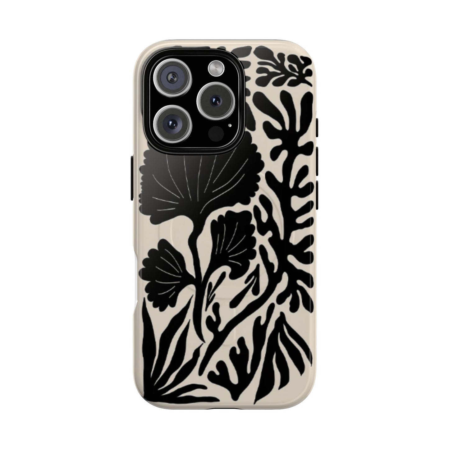 Abstract Coral Reef MagSafe Phone Case (Cream)