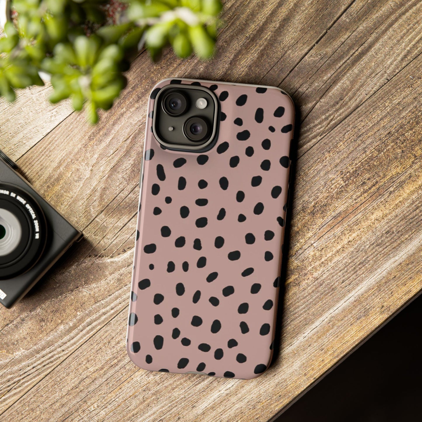 Polka Dots Memphis Phone Case (Pink)