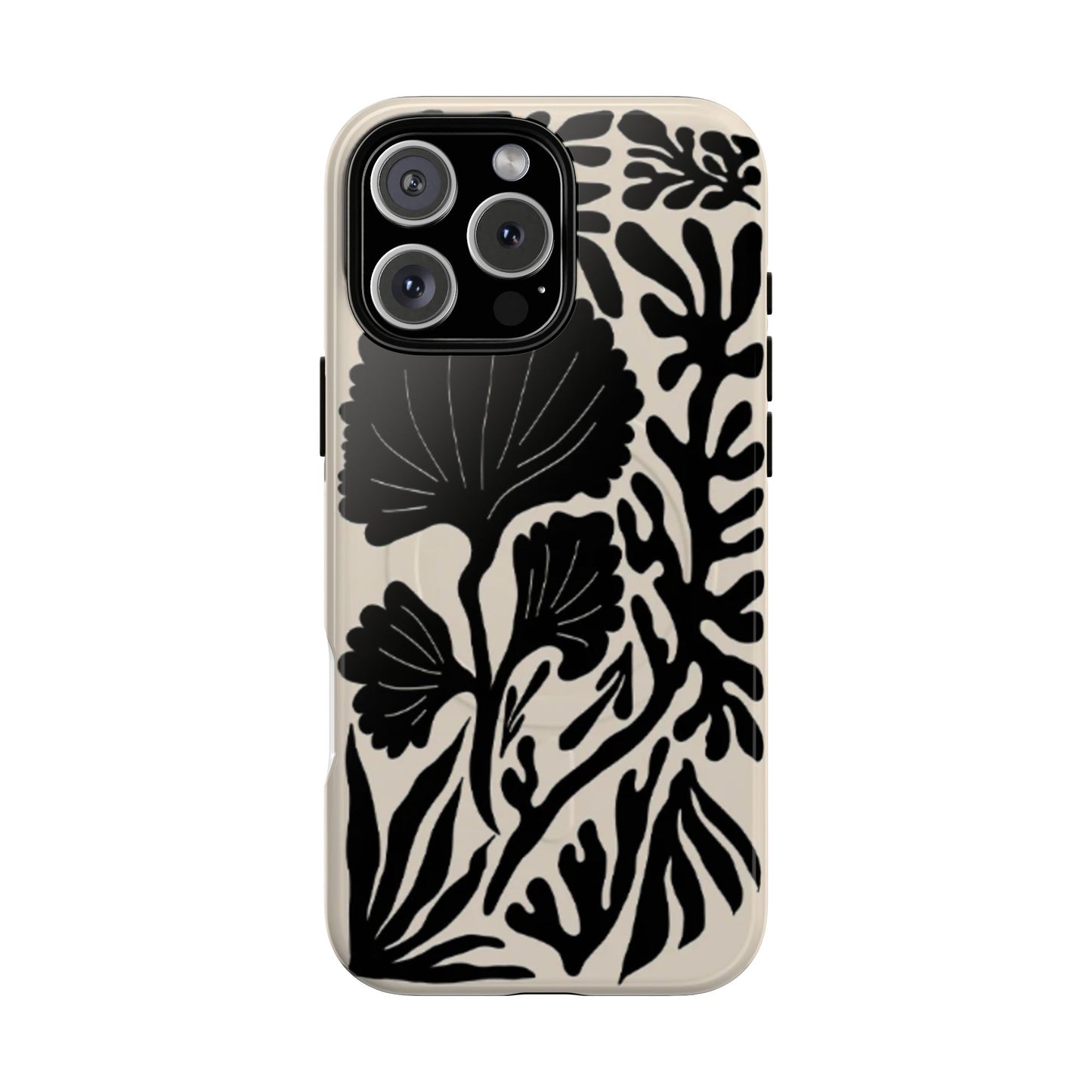 Abstract Coral Reef MagSafe Phone Case (Cream)